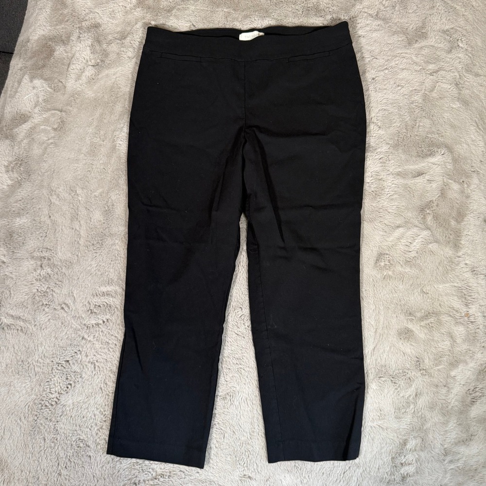 Talbots Pull On Pants Cropped Career Casual Black Size 16‎